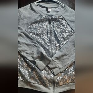 Xhilaration Silver Sequin Jacket